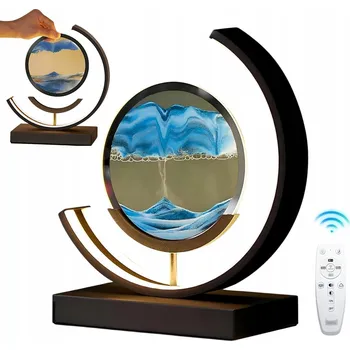 3D Pískové Malování s Otáčením - Dynamické Přesýpací Hodiny - Umělecká NOČNÍ LAMPA