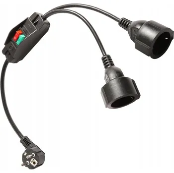 Napájecí kabel PRODLUŽOVACÍ KABEL VENKOVNÍ DVOJITÝ IP44 PRO ZAHRADU A DÍLNU 16A