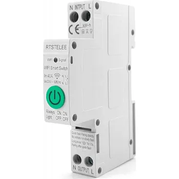 IP kamera Relé Spínač Tuya WiFi 40A DIN s Měřením Spotřeby