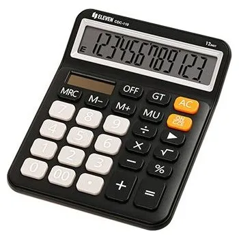 Kalkulačka Eleven Kalkulačka CDC-110-BK, černá, stolní, dvanáctimístná, duální napájení (CDC-110-BK)
