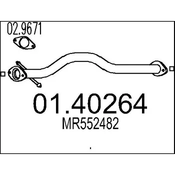 Přední díl výfuku Výfuková trubka MTS 01.40264