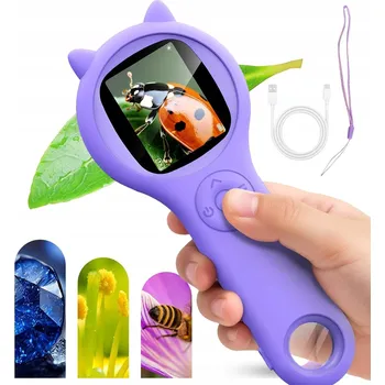 Kapesní digitální optický mikroskop pro děti s LED, 200x HD zvětšení