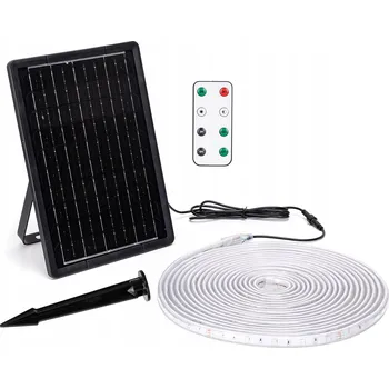 LED páska Solární LED pásek - 10 m - 100 W - RGB - 1000 lm - IP65
