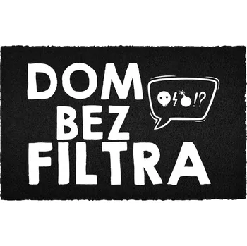 Rohožka KOKOSOVÁ VSTUPNÍ ROHOŽKA ČERNÁ 40X60 CM PŘED DVEŘE - S HUMOREM, PRO DŮM