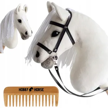 Hobby horsing HOBBY HORSE KŮŇ NA TYČI A3 KONÍK HLAVA SKOKAN NA TYČI S HŘÍVOU + HŘEBEN