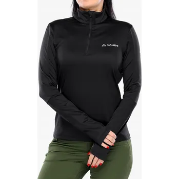 Dámská mikina Mikina fleecová dámská Vaude Livigno Halfzip II - černá uni 40 (M)