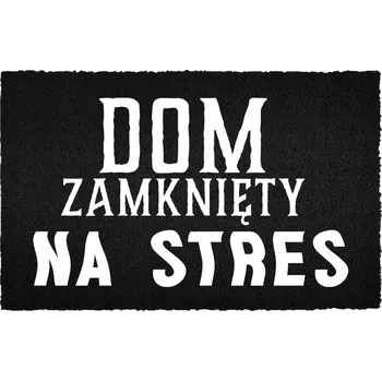 Rohožka KOKOSOVÁ ROHOŽKA PŘED DVEŘE ČERNÁ - ZAVŘENO PRO STRES
