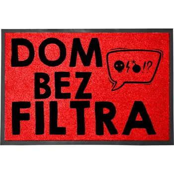 Rohožka VCHODOVÁ ROHOŽKA ČERVENÁ 40X60 KE DVEŘÍM VTIPNÁ HUMORNÁ DOMÁCNOST BEZ FILTRU