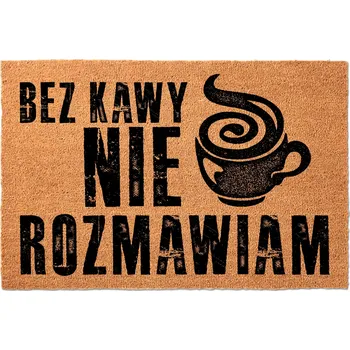 Rohožka KOKOSOVÁ VSTUPNÍ ROHOŽKA 40X60 CM - VTIPNÁ ROHOŽKA PŘED DVEŘE - BEZ KÁVY