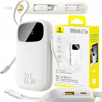 Powerbanka Powerbank Baseus 10000 mAh bílý