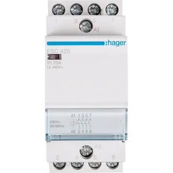 Stykač Hager Modulární stykač 25A 4Z 0R 230V AC ESC425
