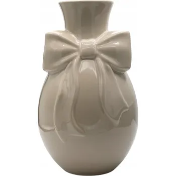 Váza KERAMICKÁ VÁZA BÉŽOVÁ S BÉŽOVOU MAŠLÍ VELKÁ
