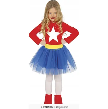 Karnevalový kostým Kostým dětský Super Girl Hiero M 122 - 130 SUPERHRDINKA SUPER HERO
