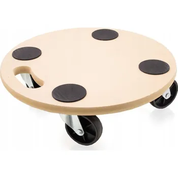 Plošinový vozík Transportní vozík s kolečky, kulatá platforma pro nábytek a balíky, nosnost do 200 kg