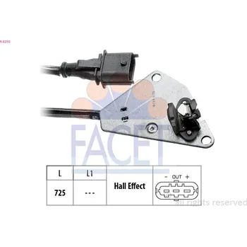 Čidlo automobilu Snímač, poloha vačkového hřídele FACET 9.0210