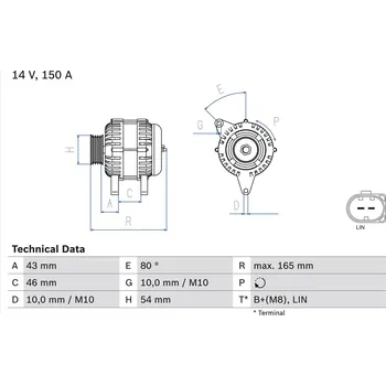 Alternátor Generátor BOSCH 0 986 047 960
