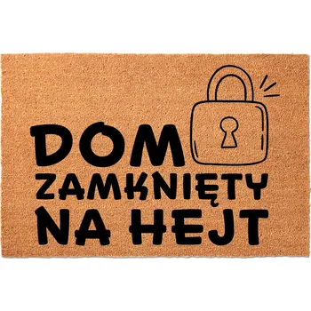Rohožka KOKOSOVÁ VSTUPNÍ ROHOŽKA 40X60 KE DVEŘÍM - VTIPNÁ, HUMORNÁ - ZAVŘENÝ DŮM