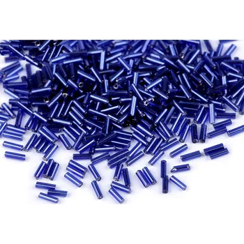 Korálek Rokajl hladké tyčky 6 mm, Balení 450 g, Varianta 53A zelená tmavá