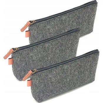 Kosmetická taška Kosmetická taštička Penál Pouzdro Plstěné 3 ks Sada Zip Bingolar