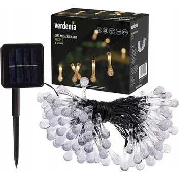 Venkovní osvětlení SOLÁRNÍ ZAHRADNÍ SVĚTLA Verdenia SOLÁRNÍ GIRLANDA KAPKY 100 LED 12 metrů