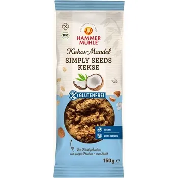 Hammermühle Simply Seeds Sušenky kokosovo-mandlové 150 g bio BIO VEGAN BEZLEPEK Množství: 1 ks