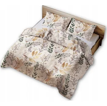 Povlečení Krepové povlečení 160x200 světle béžové Rostlinná oáza