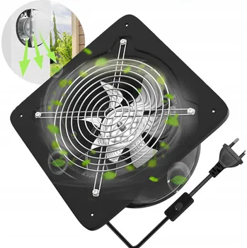 Domácí ventilátor Osový ventilátor nástěnný fi 150 mm TICHÝ VÝKONNÝ