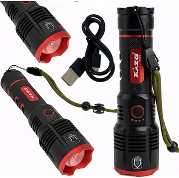 Svítilna LED Dobíjecí Svítilna 2000 Lumenů, Vodotěsná, USB, Dosah 250m