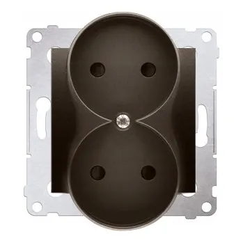 Elektrická zásuvka Elektrická Zásuvka Kontakt-simon hnědá
