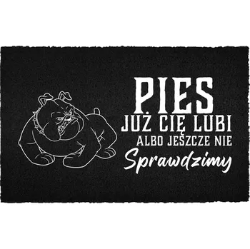 Rohožka KOKOSOVÁ VSTUPNÍ ROHOŽKA ČERNÁ DÁREK PRO MILOVNÍKY PSŮ - TVŮJ PES TĚ BUDE MILOVAT