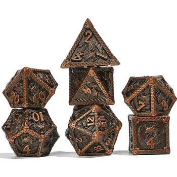 Příslušenství k deskovým hrám ANTICKÝ STRÁŽCE SADA 7 KOVOVÝCH RPG kostek