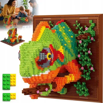 ostatní stavebnice SADA KOSTEK CHAMELEON 3D PREMIUM STAVEBNICE REALISTICKÁ DEKORACE DÁREK