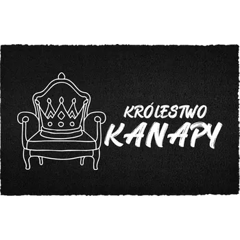 Rohožka KOKOSOVÁ VSTUPNÍ ROHOŽKA ČERNÁ KE DVEŘÍM S HUMOREM - KRÁLOVSTVÍ POHOVKY