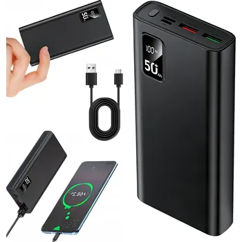 Powerbanka Powerbanka 50000 mAh černá 4x USB typ A/C s displejem