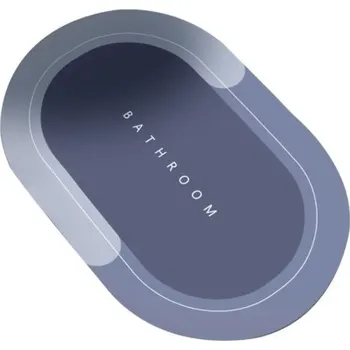 Koupelnová předložka Koupelnová předložka SATIS oválná modrá 60x40 cm protiskluzová