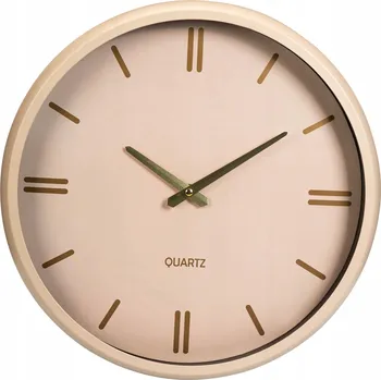 Hodiny Nástěnné hodiny KULATÝ PLAST KRÉMOVÉ PRŮMĚR 38 CM