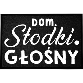 Rohožka ČERNÁ VSTUPNÍ ROHOŽKA 40X60 KE DVEŘÍM - VTIPNÁ S HUMOREM - DOMOV SLADKÝ DOMOVE