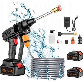 Vysokotlaký čistič BEZDRÁTOVÁ TLAKOVÁ MYČKA SE 2 BATERIEMI 7500MAH 6 V 1 PRO DOMÁCNOST A AUTO