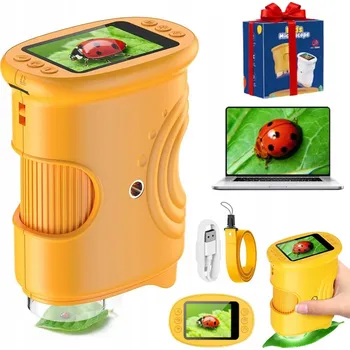 PŘENOSNÝ EDUKAČNÍ DIGITÁLNÍ MIKROSKOP S 1000X ZVĚTŠENÍM A LED OSVĚTLENÍM