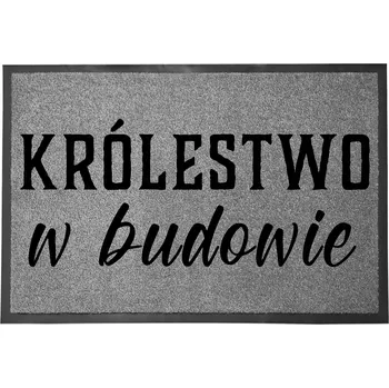 Rohožka VCHODOVÁ ROHOŽKA ŠEDÁ 40X60CM KE DVEŘÍM VTIPNÁ KRÁLOVSTVÍ VE VÝSTAVBĚ