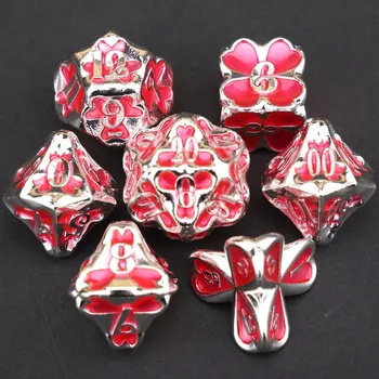 Příslušenství k deskovým hrám POLIBEK ŠTĚSTÍ SADA 7 KOVOVÝCH RPG kostek