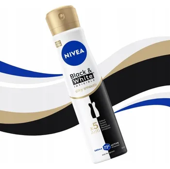 NIVEA Black & White Invisible Silky Smooth Antiperspirant ve spreji, 200 ml