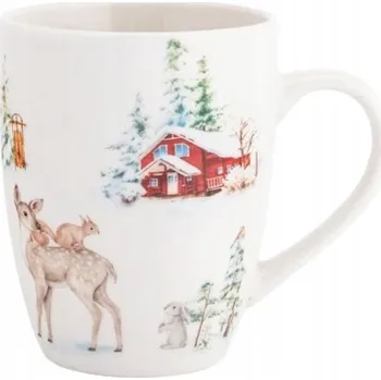 Hrnek Altom Design Zima v lese, porcelánový, 340 ml
