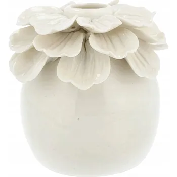 Váza MALÁ VÁZIČKA MINI VÁZA BÍLÁ KERAMICKÁ NA VĚTVIČKU KVĚTINY SKANDINÁVSKÝ STYL