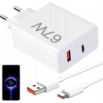 67W RYCHLÁ NABÍJEČKA TYP C PORT USB-A VHODNÁ PRO XIAOMI A REDMI