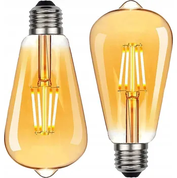 Žárovka 6 KS DEKORATIVNÍ LED ŽÁROVKA FILAMENT 4W ST64 E27 VINTAGE EDISON RETRO