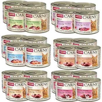 Krmivo pro kočku 24x200g ANIMONDA CARNY ADULT Mokré Krmivo pro kočky 16 příchutí mix SET