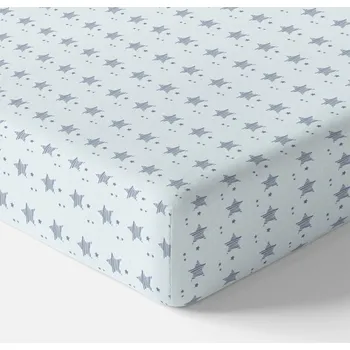 Prostěradlo Prostěradlo bavlněné s gumou 120x60 hvězdičky modré Eevi