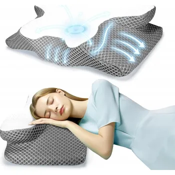 Polštář ORTOPEDICKÝ POLŠTÁŘ ERGONOMICKÝ Z PAMĚŤOVÉ PĚNY, PROFILOVANÝ POD KRK A ŠÍJI