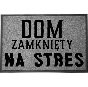 Rohožka Vstupní rohožka šedá 40x60 cm - "Zavřeno pro stres" (s humorem)